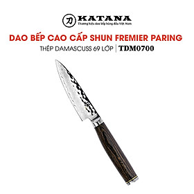 Dao bếp Nhật cao cấp Shun Premier Paring - Dao gọt hoa quả thép Damascuss 69 lớp TDM0700 (100mm) - dao bếp Nhật chính hãng