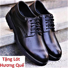 Giày da nam Cao Cấp Đế Cao Su (Tặng lót Hương Quế)