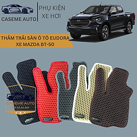 Thảm Trải Sàn, Lót Sàn Ô Tô Cao Su Eudora CloudFoam Thiết Kế Theo Xe Dành Cho Xe MAZDA BT-50, Chống Nước, Không Mùi, Ngăn Bụi Bẩn, Dễ Vệ Sinh - Hàng Chính Hãng