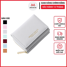 Hình ảnh Ví Nữ Mini Cầm Tay PERFECT FOR YOU Đựng Tiền Gập 3 Nhỏ Gọn Nhiều Ngăn Tiện Dụng Da Xước Cực Đẹp PFY04 - Micocah Mall