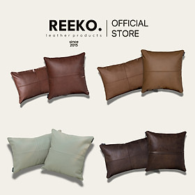 Mua COMBO gối sofa nhiều màu vintage cao cấp hình vuông và chữ nhật  thiết kế sang trọng chất liệu da bò thật nhập khẩu Italia | REEKO