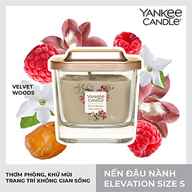 Nến ly vuông Elevation Yankee Candle size S - Velvet Woods 96g