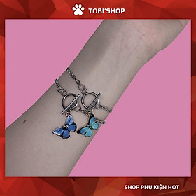Vòng tay nữ bươm bướm tím - xanh xinh xắn giá rẻ hot TB247 - TOBI'SHOP