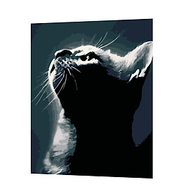 Hình ảnh DIY Cute Cat Paint By Number Kit Oil Painting On Canvas Art Wall Home Decoration