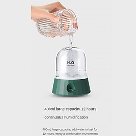 Quiet Humidifiers 400ml Cool Mist Humidifier with Night Light, Waterless Auto-Off Ultrasonic Home Office Skin Care Steamer