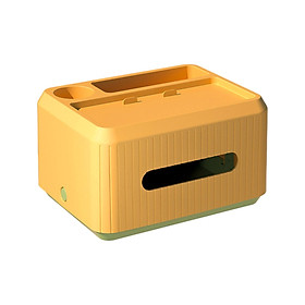 Tissue Box Cover with Storage Box Napkin Storage Box Paper Dispenser for Cafe Bathroom Bar KTV