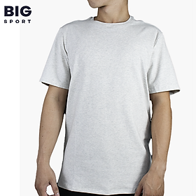 Áo Thun Nam Unisex Cotton Trơn Basic, Áo Phông Thể Thao Cổ Tròn Form Rộng Tay Lỡ Cao Cấp Big Sport