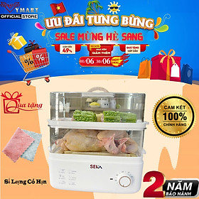 Mua Nồi Hấp Điện 2 Tầng Đa Năng 6in1 Seka SK6610 (SK2088) Model 2024 - Nồi Hấp Hẹn Giờ - Dung Tích 10L - Hàng Chính Hãng