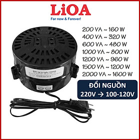 Biến áp đổi nguồn LIOA 220V sang 100V 110V 120V 200VA, 400VA, 600VA, 1000VA, 1200VA, 1500VA, 2000VA - 2000VA1600W