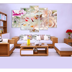 Tranh Hoa Sen Cá Chép |Cửu Ngư Quần Hội |T3M-15595