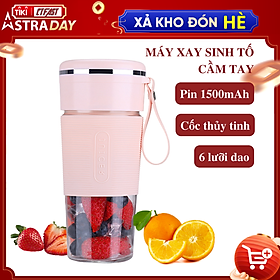 Máy xay sinh tố cầm tay mini, cốc xay sinh tố đa năng CTFAST - JUICER 01 (50W - 300ml) : Thiết kế cảm ứng tự động, cốc xay thủy tinh an toàn tuyệt đối khi sử dụng, pin sạc 1500 mAh - Hàng chính hãng