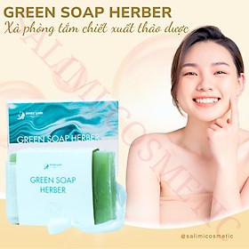 Xà Bông Thảo Dược Green Soap Herber Quyên Lara 100 Gram, Siêu Thơm,Tinh Chất Thiên Nhiên, Sáng Da