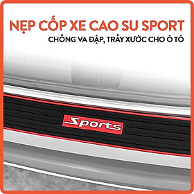 MIẾNG DÁN CHỐNG TRẦY CỐP XE Ô TÔ BẰNG CAO SU SPORT