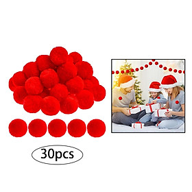 30pcs Pompoms Valentine Day Arts Christmas Party Decor Pom Poms Balls for DIY Crafts Decorations