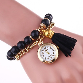 Casual Bead Chain Tassel Watch Wristwatch Quartz Watch Bracelet Women Ladies