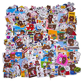 Nơi bán Set 100 Sticker - Brown and Cony - Giá Từ -1đ