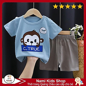 Bộ quần áo mùa hè bé trai và bé gái hàng Quảng Châu size 5-20kg được lựa mẫu