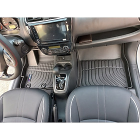 Thảm lót sàn xe ô tô Mitsubishi Attrage 2019-2022 Nhãn hiệu Macsim chất liệu nhựa TPE cao cấp màu đen