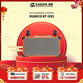 Mua Loa Karaoke Bluetooth cao cấp SUMICO BT-S52 |Hàng chính hãng - Pin 8 Giờ  Cổng phát lại USB  Tặng Kèm 2 micro UHF  Đa dạng kết nối