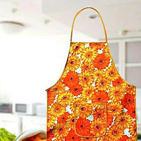 Printed Apron Cotton Fruit Pattern Apron for Unisex Red Apple