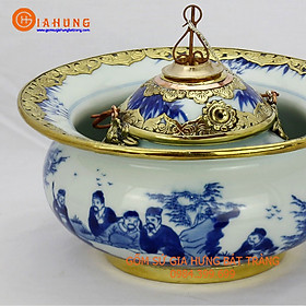 Bát điếu men lam Bát Tràng