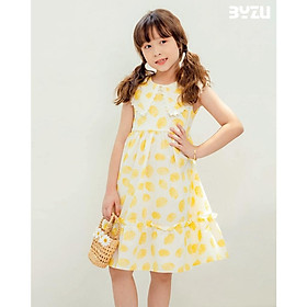 Váy đầm bé gái BYZU, chất cotton họa tiết quả chanh thiết kế mùa hè mát mẻ (Lemon Dress)