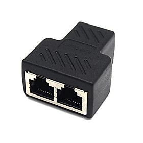 Bộ Cáp Chia Hai Cổng RJ45 CAT5/CAT6 LAN Đen