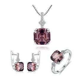 Bộ Trang Sức 3 Món Đính Đá Saphire Cao Cấp Cho Nữ - BNT613 - Bảo Ngọc Jewelry [THIẾT KẾ ĐỘC QUYỀN]