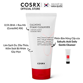 Sữa Rửa Mặt Tạo Bọt (Rau Má + 0.5% BHA) COSRX AC Collection Calming Foam 150ml