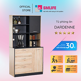 Tủ phòng ăn gỗ hiện đại SMLIFE Dardenne | Gỗ MDF dày 17mm chống ẩm | D90xR40xC170cm