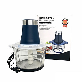 Máy Xay Thịt Rau Củ Quả Sinh Tố King Style Dung Tích 2L Công Suất 300W - Cối Xay Hải Sản Làm Ruốc Đá Bào