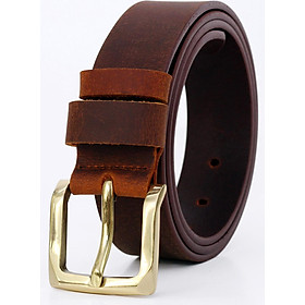 Thắt lưng nam da bò sáp khóa đồng AT Leather S4K-03