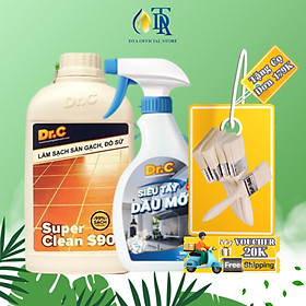 Combo Tẩy Bồn Cầu Bị Ố Vàng,Tẩy Gạch Men,Tẩy Xi Măng S90+Nước Lau Bếp Đa Năng,Tẩy Xoong Nồi Siêu Sạch,Tẩy Dầu Mỡ Nhà Bếp Dr.C