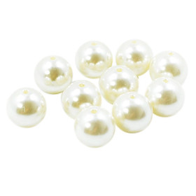 Round Plastic Pearl Spacer Loose Beads for DIY Craft Beige 1000 Pieces 3mm