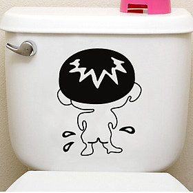 Decal dán trang trí bồn cầu siêu dễ thương chống thấm nước dễ dàng lau chùi