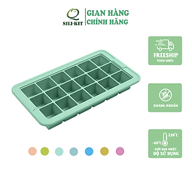 Mua Khay làm đá bằng silicon 18 viên  dẻo dai  dễ dàng lấy đá ra khỏi khay