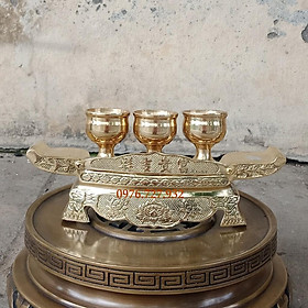Mua Bộ 3 ly thờ cúng bằng đồng dài 23cm  bộ ly thờ cúng bằng đồng  đồ thờ cúng bằng đồng