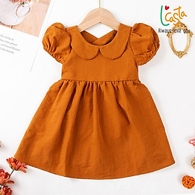 Đầm bé gái thiết kế baby doll cổ sen cx từ 1 đến 5 tuổi L'Casta