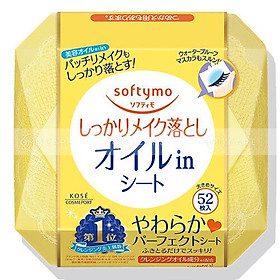 Khăn ướt tẩy trang oil in SOFTYMO gói refill (52 miếng/gói)
