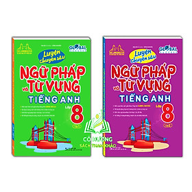 Hình ảnh Sách - Combo - GLOBAL SUCCESS - Luyện chuyên sâu ngữ pháp và từ vựng tiếng anh lớp 8 Tập 1+2 - MT