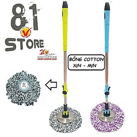 Mua COMBO 2 Cây lau nhà 360 mâm inox Nhiều màu SP6 phi 22-25mm ( Tặng kèm 2 bông lau)