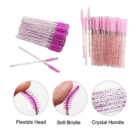 200-pack Eyelash Brush Disposable Mascara Wands Crystal Applicators