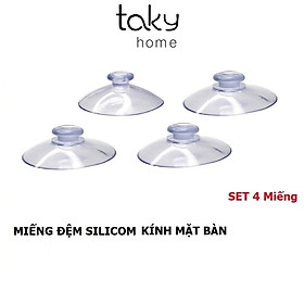 Mua 4 Đệm Hít 1 Mặt Giữa Kính Và Mặt Bàn Nhỏ Gọn  Miếng Đệm Kê Kính Mặt Bàn  Chống Xê Dịch Và Trơn Trượt Mặt Kính - TakyHome 5506