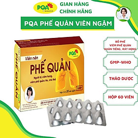PQA Viên nén Phế Quản là dược phẩm thảo dược hỗ trợ bổ phế giúp ngăn ngừa các biểu hiện ho, ho có đờm, ho khan do viêm họng, viêm phế quản.