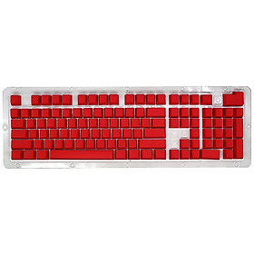 bàn phím 104 Phím Đúc phun hai màu PBT Keycap -Màu đỏ