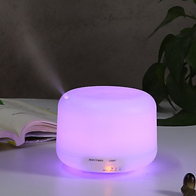 Mua Máy phun sương mini MEI trụ trong 300ml đèn led 7 màu có remote tạo độ ẩm xông phun khuếch tán phun tinh dầu ultrasonic tỏa hương thơm