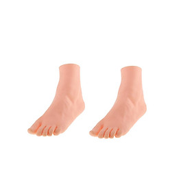 2x 21cm Silicone Female Left Foot Mannequin Sandal Shoes Display Model