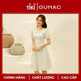 Đầm váy nữ DA10123 GUMAC thiết kế tay phồng mắt cáo
