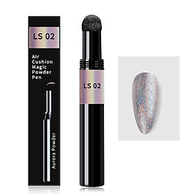 Air Cushion Nail Powder Pen Mirror Silver Gold Nail Glitter Pigment Dust Sponge Stick Metallic Nails Decoration