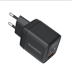 Củ sạc Choetech PD6052 nhanh 35W 2 cổng Usb A+ Type C có màn hình LED hiển thị thông số sạc (hàng chính hãng)